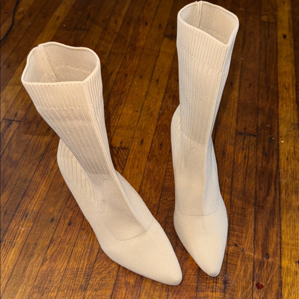 DONATED! 3 for $20 Cream Pointed Toe Knit Boots